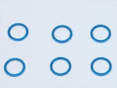M5��6.4��0.5t ����ߥ��顼(�֥롼) 6���� M5��6.4��0.5t Aluminum Collar (blue) 6 pcs.