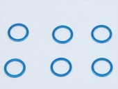 M5��6.4��1.0t ����ߥ��顼(�֥롼) 6���� M5��6.4��1.0t Aluminum Collar (blue) 6 pcs.