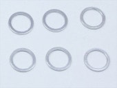 M5��6.4��1.5t ����ߥ��顼(����С�) 6���� M5��6.4��1.5t Aluminum Collar (silver) 6 pcs.