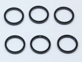M6��7.4��1.0t ����ߥ��顼(�֥�å�) 6���� M6��7.4��1.0t Aluminum Collar (black) 6 pcs.