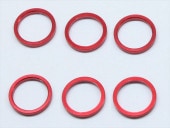 M6��7.4��1.0t ����ߥ��顼(��å�) 6���� M6��7.4��1.0t Aluminum Collar (red) 6 pcs.