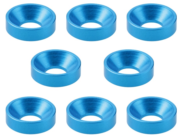 �����M3����å��㡼 ���ߥ�֥롼 Aluminum M3 plate Washer TAMIYA Blue