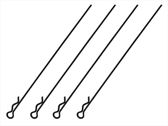 �ܥǥ��եå��ԥ����L95mm 4������ �֥�å� Body Hook Pin Long L95 mm 4 pcs. black