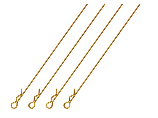 �ܥǥ��եå��ԥ����L110mm Ƭ�� 4������ ������� Body Hook Pin Long L110 mm (small head) 4 pcs. gold