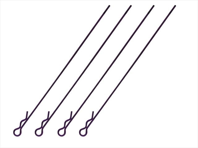 �ܥǥ��եå��ԥ����L110mm Ƭ�� 4������ �ѡ��ץ� Body Hook Pin Long L110 mm (small head) 4 pcs. purple