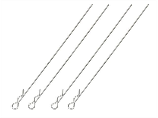 �ܥǥ��եå��ԥ����L110mm Ƭ�� 4������ ����С� Body Hook Pin Long L110 mm (small head) 4 pcs. silver