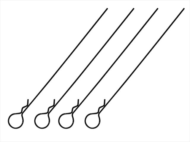 �ܥǥ��եå��ԥ����L110mm Ƭ�� 4������ �֥�å� Body Hook Pin Long L110 mm (head large) 4 pcs. black