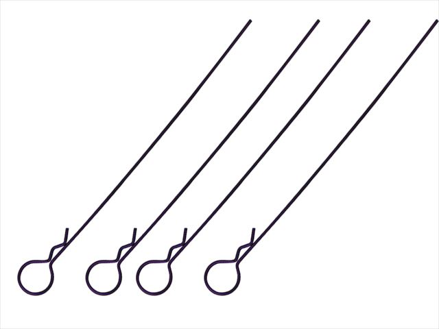 �ܥǥ��եå��ԥ����L110mm Ƭ�� 4������ �ѡ��ץ� Body Hook Pin Long L110 mm (head large) 4 pcs. purple