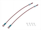 �磻�䡼�եܥǥ��ԥ� �磻�䡼Ĺ100�ߥ� ��å� Body pin with wire (wire length 100 mm) red