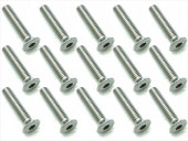 3x15 ���ƥ�쥹�إå������ӥ� 15���� 3x15 Stainless steel hex Flat Head Screw (15 pcs.)