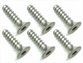 4X15 ������إå��������åԥ󥰥ӥ� 6���� 4X15 Titanium hex Flat tapping screw (6 pcs.)