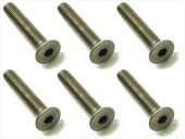 ������إå������ӥ� 6���� 3��18 Titanium hex Flat Head Screw 3��18 (6 pcs.)