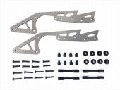 ����С������ܥ���󥰥��֥��㡼�� (���ߥ� �磻��ɥ����꡼2��)�֥�å� Silver Carbon Long Sub Chassis (for TAMIYA Wild Willy 2) black