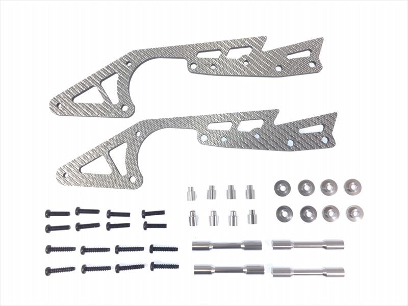 ����С������ܥ���󥰥��֥��㡼�� (���ߥ� �磻��ɥ����꡼2��)����С� Silver Carbon Long Sub Chassis (for TAMIYA Wild Willy 2) silver