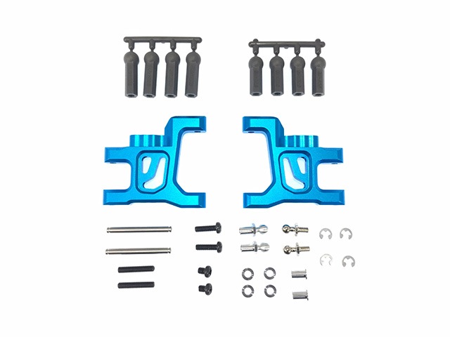 ߥեѥ磻ɥ (ߥ 磻ɥ꡼2)֥롼 Wide suspension arms (for TAMIYA Wild Willy 2) blue Aluminum Front