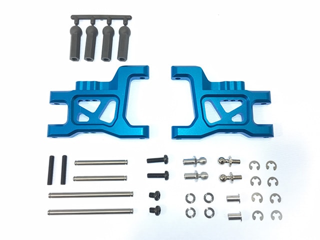 ߥѥ磻ɥ (ߥ 磻ɥ꡼2)֥롼 Wide suspension arms (for TAMIYA Wild Willy 2) blue Aluminum rear