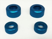 ����ѡ�������������å� (���ߥ�����) �֥롼 �岼2���� Damper cylinder cap (Tamiya general purpose) Blue 2pcs. above and below