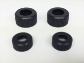 ����ѡ�������������å� (���ߥ�����) �֥�å� �岼2���� Damper cylinder cap (Tamiya general purpose) Black 2pcs. above and below