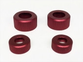 ����ѡ�������������å� (���ߥ�����) ��å� �岼2���� Damper cylinder cap (Tamiya general purpose) Red 2pcs. above and below
