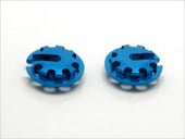����ߥ���ѡ����ץ�󥰥�ơ��ʡ� ���ߥ����� �ޥ�����ץ�󥰻��� Aluminum Damper Spring Retainer (Tamiya General Purpose) Multi Spring Specifications Blue