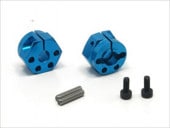 ϻѥۥϥ 8mm ߥ Aluminum hexagonal wheel hub (8 mm wide) Tamiya general purpose Blue