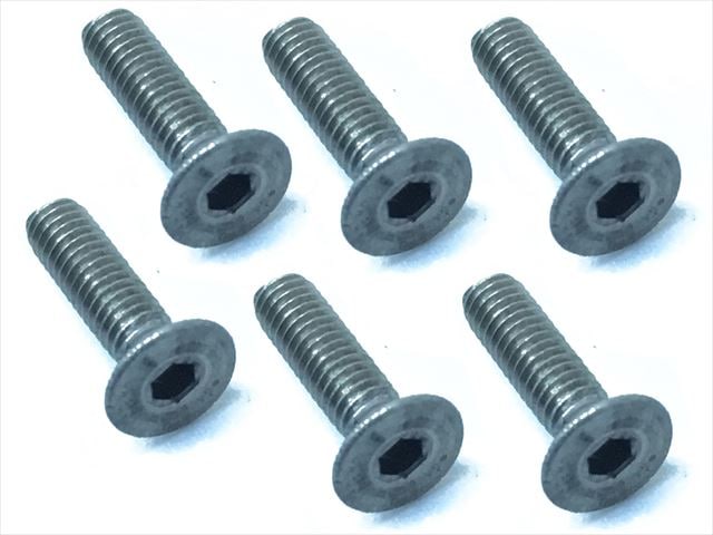 2.6x10 チタンヘックス皿ビス 6本入 2.6 X10 Titanium hex Flat Head