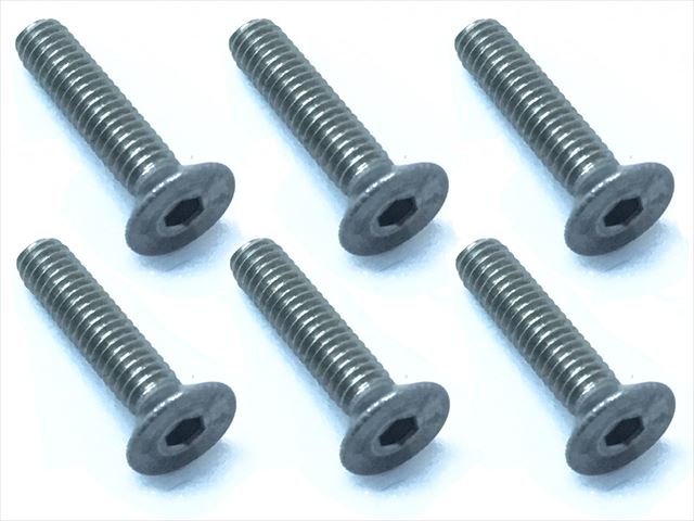 2.6x12 ������إå������ӥ� 6���� 2.6 X12 Titanium hex Flat Head Screw (6 pcs.)
