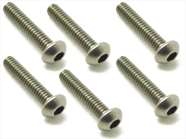 2x10 ������إå����ܥ���ӥ� 6���� 2x10 Titanium hex Pan Head Screw (6 pcs.)
