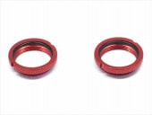 ѡץ󥰥㥹 (ߥSSBBѡ) å 2 Damper spring adjuster (for Tamiya SSBB damper) Red 2 pcs.