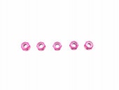 ߥʥʥå3mm(ԥ) 5pcs 3 Aluminum nylon nut(Pink) 5 Pcs.