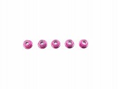 ����ߥե�󥸥ʥ�����ʥå�3mm(�ԥ�) 5pcs 3�� Aluminum flange nylon nut(Pink) 5 Pcs.