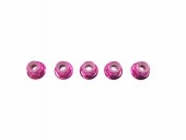 ߥե󥸥ʥʥå4mm(ԥ) 5pcs 4 Aluminum flange nylon nut(Pink) 5 Pcs.