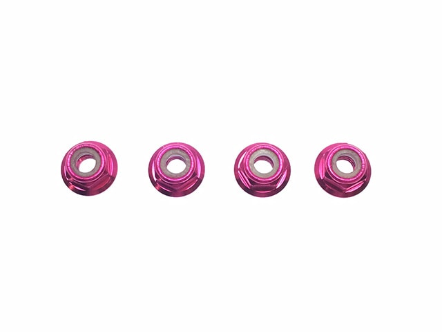 M4ե󥸥åʥå(ԥ) 4pcs M4 Aluminum Flange Lock nut thin type(Pink) 4pcs