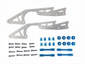 ����С������ܥ���󥰥��֥��㡼�� (���ߥ� �磻��ɥ����꡼2��)�֥롼 Silver Carbon Long Sub Chassis (for TAMIYA Wild Willy 2) Blue