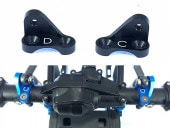 ߥϥ󥰥ԥܥåC/Dåȡʥ֥å) ߥCC-02 Housing pivot C/D set(Tamiya CC-02) Black