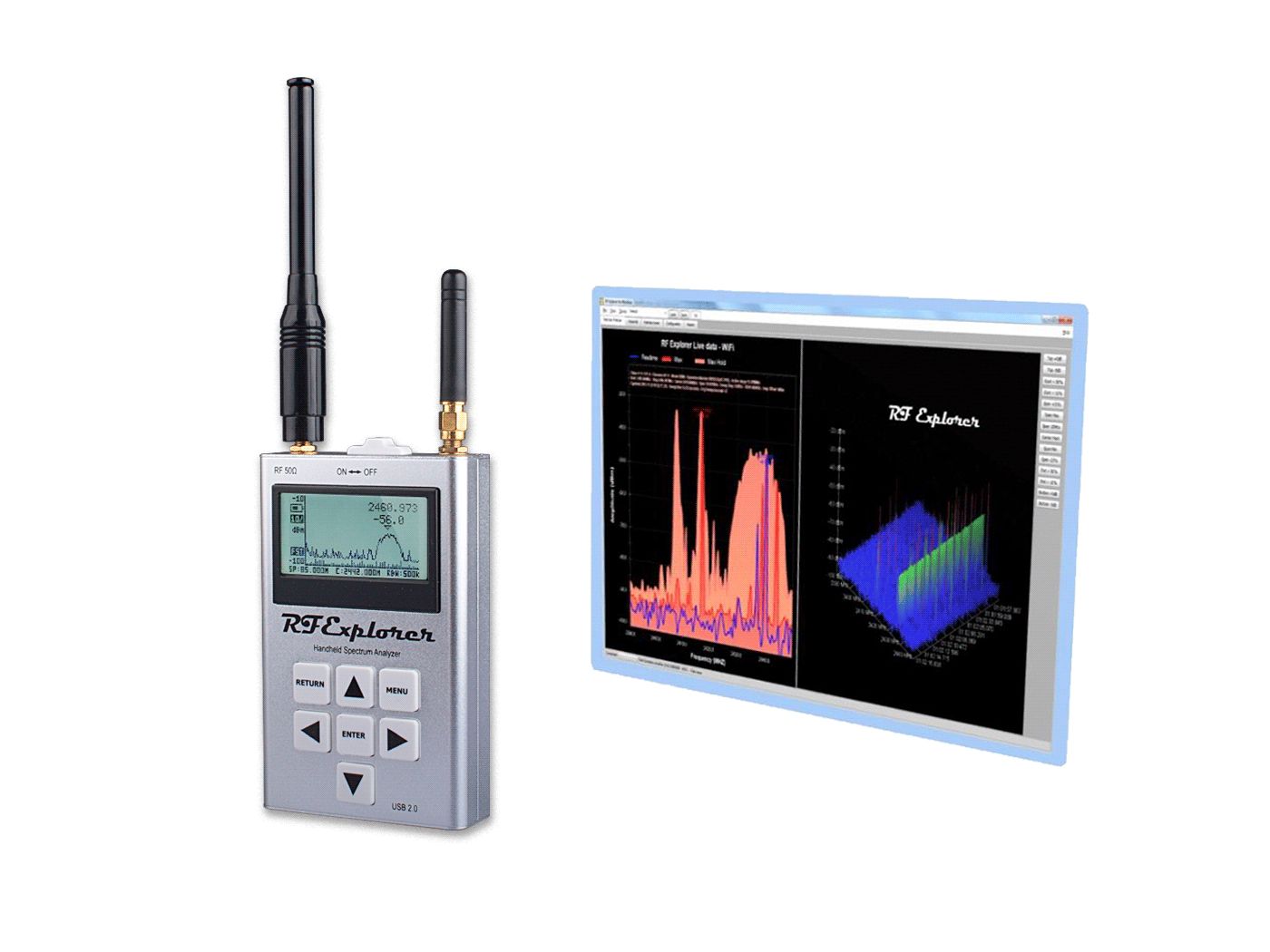 RF Explorer 3G Combo ハンドヘルドスペクトラムアナライザー RF Explorer 3G ハンドヘルド デジタル スペクトル アナライザー