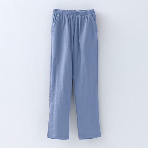 あまよりガーゼのおふとんパンツ(サックス)