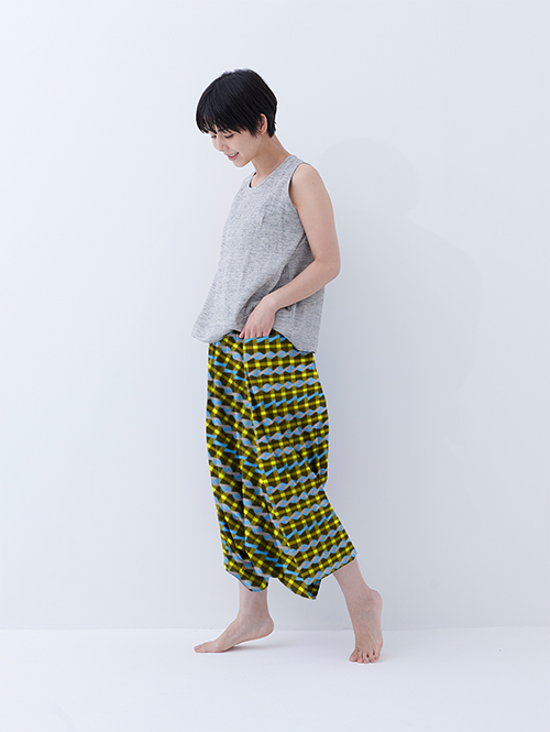 モモンガパンツ（白波のタイル）｜日本製 リラックスウェア 通販