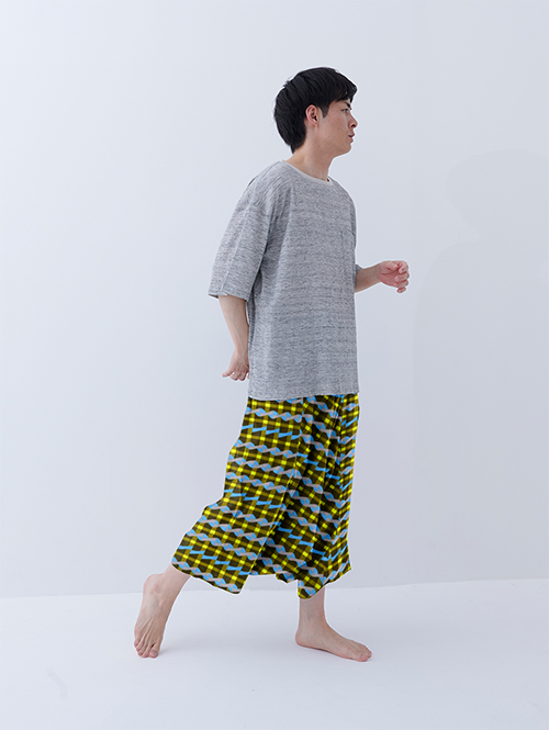 モモンガパンツ（白波のタイル）｜日本製 リラックスウェア 通販