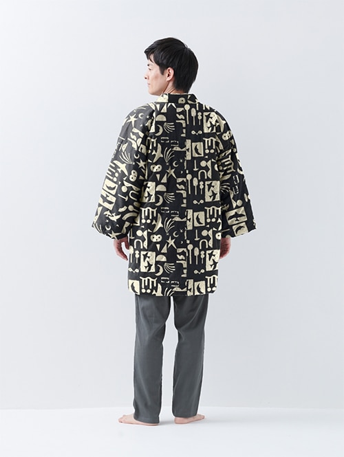 季節限定] 宮田織物×Saana ja Olli×steteco.com 半纏 - はんてん＆肌側