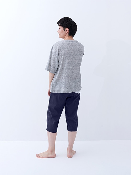 こ*こ様 タデスミレ メッセージ ステテコ（花紺）｜日本製 リラックスウェア 通販