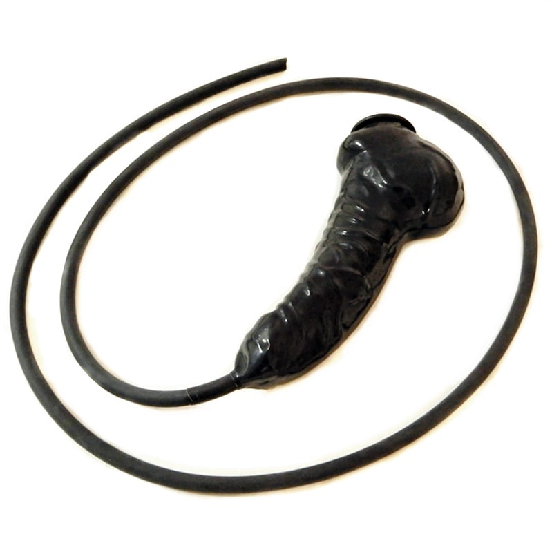 ��Regulation��Rubber Cock & Ball Sheath with Piss Tube[Black]