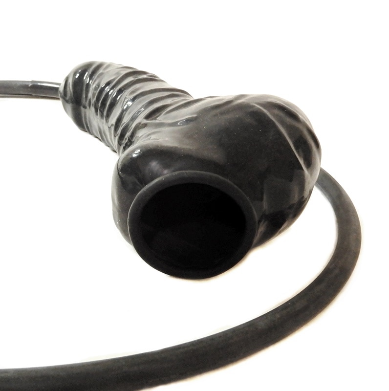 ��Regulation��Rubber Cock & Ball Sheath with Piss Tube[Black]