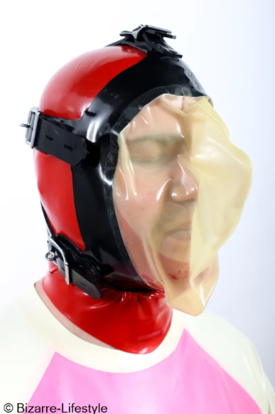 Bizarre-Rubber-ShopBreath Control Mask with Head Spider[BlackTransprent][One Size]