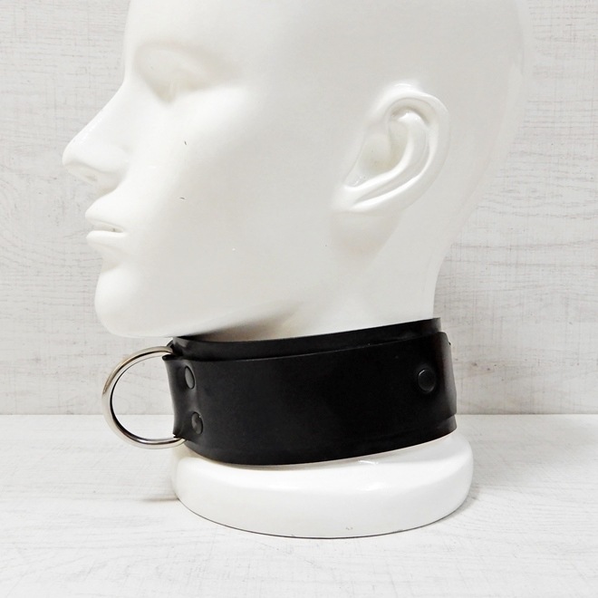 ��Bizarre-Rubber-Shop��Collar with D-Ring 5,5 [Black][M][L]