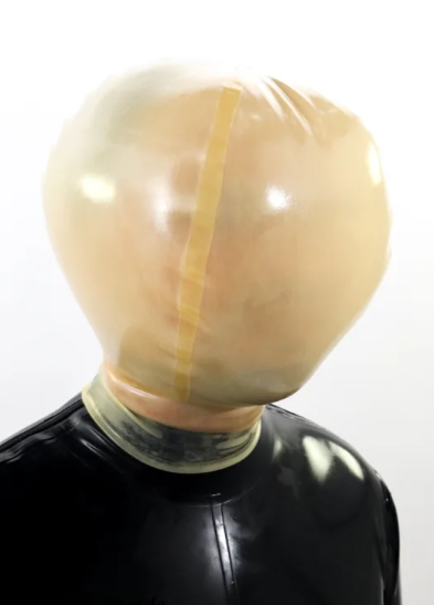 Bizarre-Rubber-ShopLatex Head Balloon for Breath Control[Transparent][One Size]