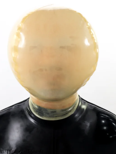 Bizarre-Rubber-ShopLatex Head Balloon for Breath Control[Black][One Size]