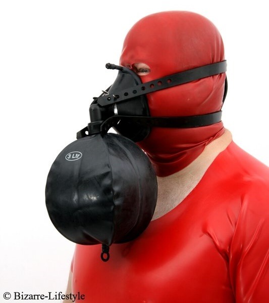 Bizarre-Rubber-ShopAnaesthetic Mask with Head Harness and 3ltr Breath Bag