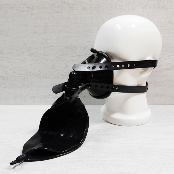 Bizarre-Rubber-ShopAnaesthetic Mask with Head Harness and 3ltr Breath Bag