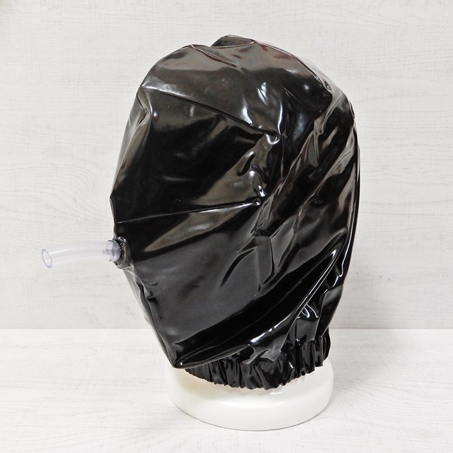 ��Bizarre-Rubber-Shop��Hood, Elasticated Neck with Pipe[Black]